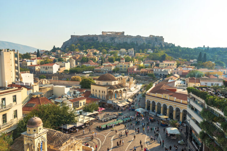 panoramic view acropolis athens greece